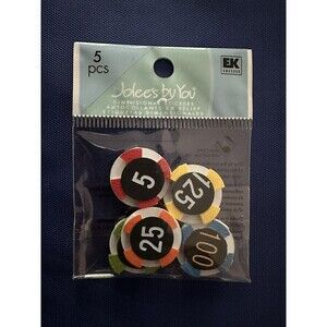 Jolee’s by You Stickers Casino Chips Scrapbooking Card, Scrapbooking